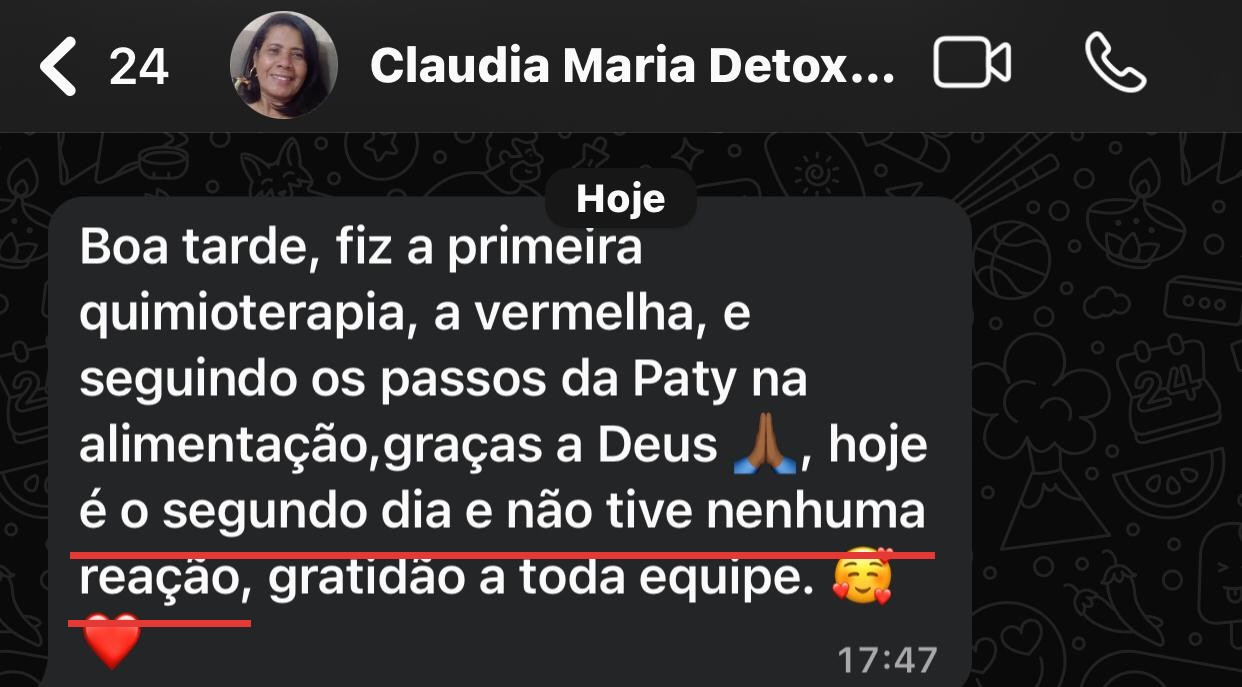 Print do depoimento da Claudia Maria